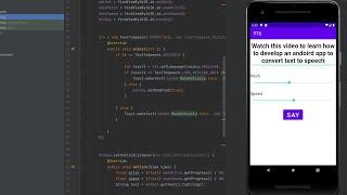 Text-to-Speech Android App Tutorial!  #appdevelopment #androidstudio #androidtutorialforbeginners