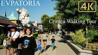 [4K] Summer, people. Walking in Evpatoria. CRIMEA EVPATORIA RUSSIA 2023. The real Crimea.