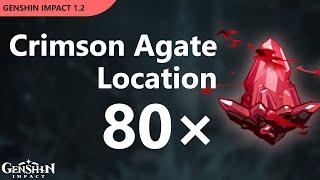 All 80 Crimson Agate Location in Dragonspine 1.2 | Genshin Impact 1.2