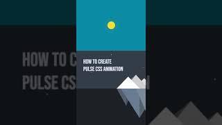 2 Minutes to create pulse CSS animation