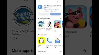 MX Player Install in Play Store
