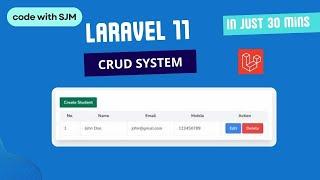 Laravel 11 CRUD Tutorial: Master Create, Read, Update, Delete Operations - 2024 beginners guide.