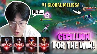 I'm on losing streak and GLOBAL No.1 Melisa enemy side | Mobile Legends