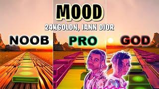 24kGoldn, iann dior - MOOD - Noob vs Pro vs God (Fortnite Music Blocks)