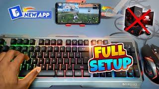 New App 2024  Full Setup Keyboard and Mouse in Mobile | keyboard and mouse on mobile full setup