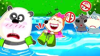 Don't Be Mean! Lucy! Embarrassing Moments At The Swimming Pool  Wolfoo Kids Cartoon