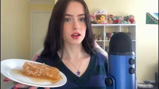 ASMR trying honeycomb (mouth sounds) 