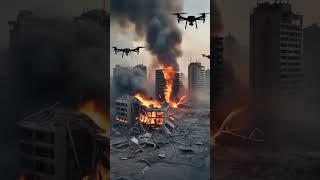 Drone Swarm Destroys Israeli Tech Hub | Futuristic AI War Scene #youtubeshorts #ytshorts