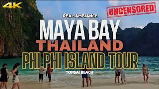 4K Walking Tour Maya Bay | Koh Phi Phi Tour | Tonsai Beach #thailand #krabi #mayabay #virtualtour