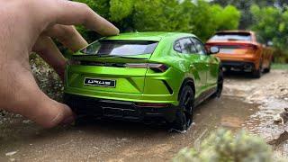 Mini Lamborghini Urus v Audi RSQ8 Super SUV 1/18 Scale | Offroading | Diecast Model Cars