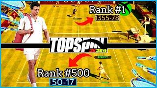 Rank 500 vs Rank 1 Xbox TopSpin 2K25 Player vs Player Gameplay | World Tour | Intense Match