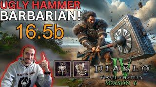 Ugly Hammer Billion Damage Build: Season 6 Barbarian is insane!