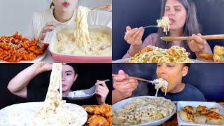 ASMR Best *Creamy Pasta* Mukbang (No Talking) Eating Sounds