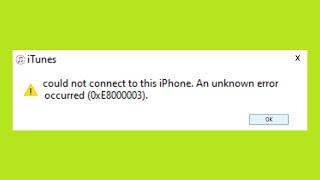 How To Fix iTunes Could Not Connect To The iPhone.  Error 0xe80000a Windows 10 / 8 / 7