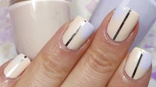 Easy Pastel and Striping Tape Nail Art | No Tools Nails | Nail Tutorial for Beginners
