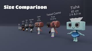 Dandy's world All Characters  height and size comparison