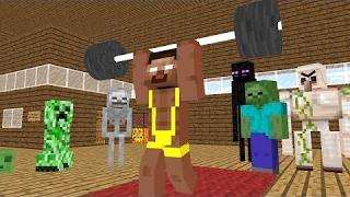 Monster School : bodybuilding - Minecraft Animation