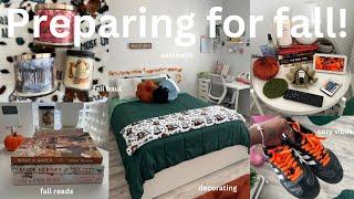 Prepare for fall with me fall haul, fall decorating, fall room makeover, fall tbr & more!