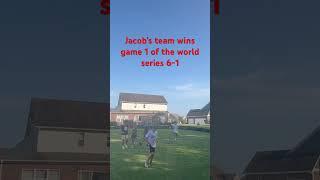 Jacob’s team wins Game 1 #music #baseball #wiffleball