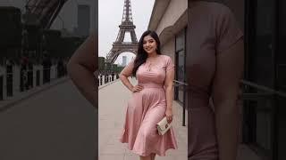 Real 4K Indian AI Art Lookbook And winter City of Paris Magical Street Photo Shoot #model #shorts