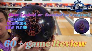 Hammer Scorpion Low Flare Bowling Ball Review!! 4k