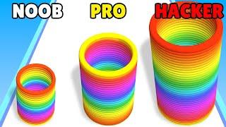 NOOB vs PRO vs HACKER in Slinky Hop