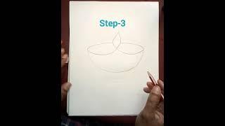 easy drawing of lamp/pradeep step by step