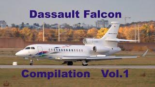 Dassault Falcon Biz Jet Compilation Vol.1 departure and arrivals Falcon 7X 8X 900 and 2000