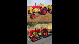 Metal Tractor Model with a Trailer VS Tractor from Game - The tractors are great | Wind up Tractor