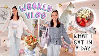 WEEKLY VLOG  What I eat in a day, THE comfiest jeans, P.O Box + More!