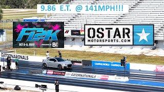 FL2K22 -  Stage 3 Audi TTRS runs a 9.86 E.T. @141MPH!! Stock Motor!