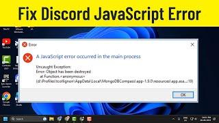 How to Fix Discord's 'A JavaScript Error Occurred in the Main Process' Issue (FIXED)