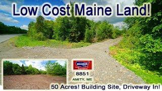 SOLD! Cheap Land For Sale In Maine | 50 Acres Amity ME Real Estate MOOERS REALTY #8851