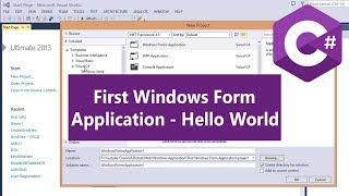 How to Create First C# Windows Form Application in Visual Studio