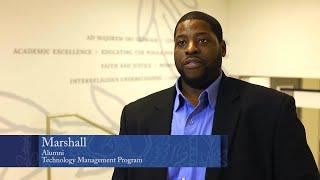 Master's in Technology Management: Marshall Williams Alumni Testimonial