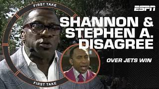 DON'T OVERREACT! ️ Shannon Sharpe DISAGREES with Stephen A. over Jets WIN! | First Take