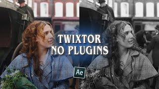 smooth twixtor WITHOUT plugins ; after effects