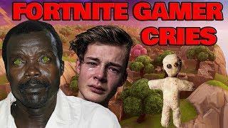 African Rebel VOICE TROLLING! Fortnite Gamer Cries Over Real Address Located! (KONY)