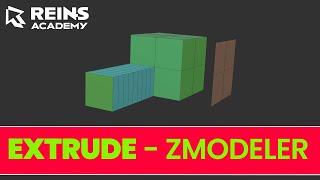 EXTRUDE - Polygon Action - ZModeler - ZBrush Tutorial 