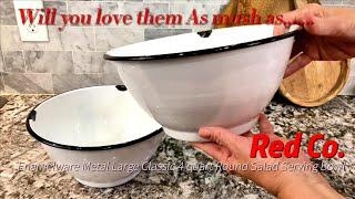 Red Co. Set of 2 Enamelware Metal Large | Will you love them