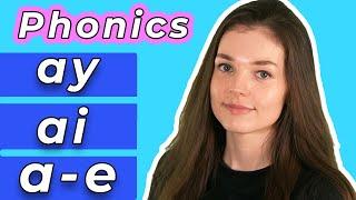 Adult Phonics: A Vowel Sound/Long A Sound (ay, ai & a-e)