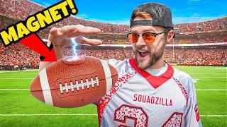 Playing Tackle Football with a MAGNETIC Football! (Ft. YoBoy Pizza!)