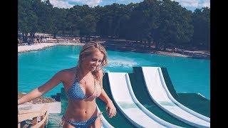 OMG She lost her bra on waterslide so funny