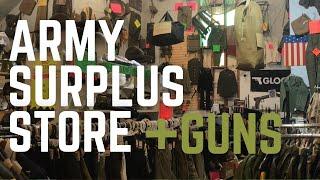 ARMY SURPLUS SToRE and GUN SHoP Tour #survivalgear #glock #militarysurplus