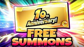 TONS OF FREE TICKET SUMMONS!! 10th Anniversary & Red Zone Special Banners | DBZ Dokkan Battle