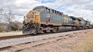 Train CSX L70304 heads South with a conductor trainee on board