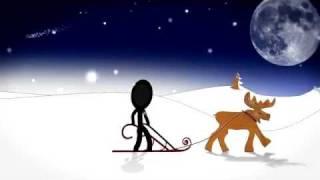 Animated Christmas Card Template - Stickman New Year