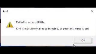 Как исправить ошибку в крнл, Failed to access dll file. Krnl most likely already injected,