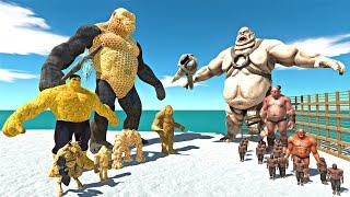 Orge Evolution Cage Challenge | Honey King Kong + Honey Hulk Team vs Orge Evolution - ARBS
