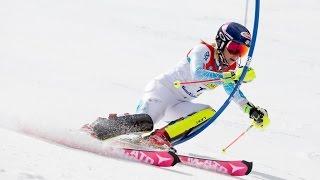 Mikaela Shiffrin Wins - Slalom Run 1 & 2 - 2016 U.S. Alpine Championships